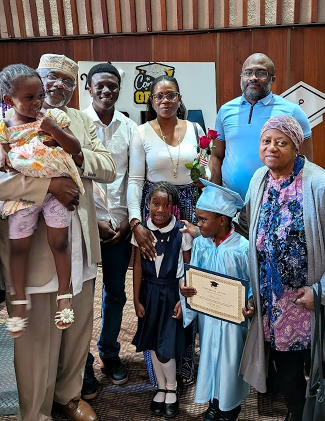 Hamid Saahir with his family